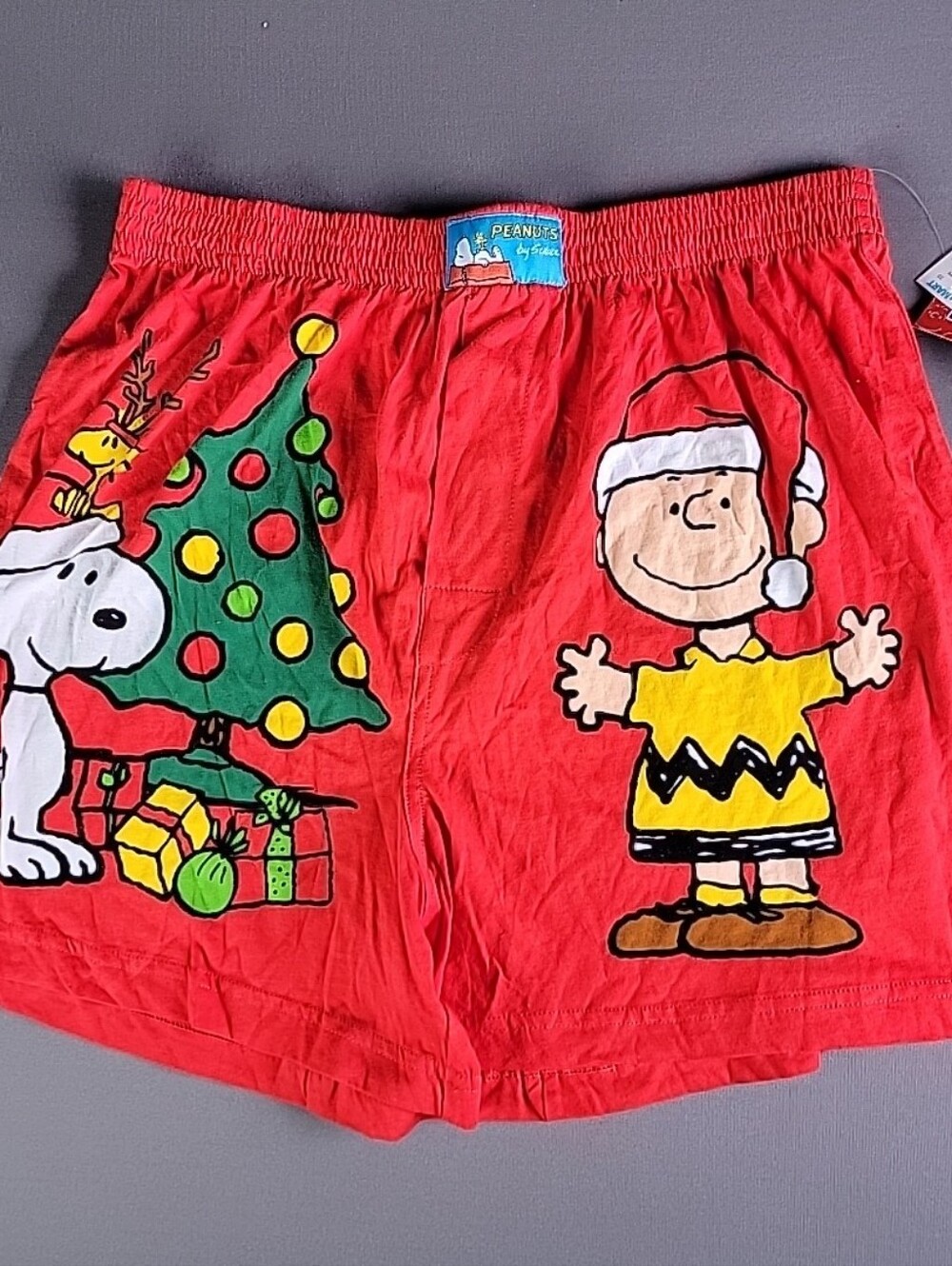 Peanuts Red Christmas Boxers with Charlie Brown & Snoopy